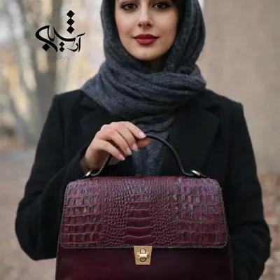 کیف زنانه چرم طبیعی آرشین ،مدل رستا
