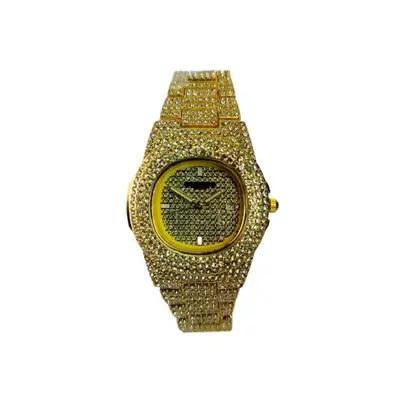ساعت مچی زنانه patek philippe نگین دار با تقویم