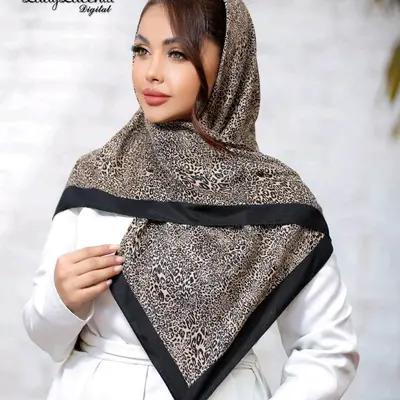 روسری نخی سیااسکارف، قواره 100، کد 3073