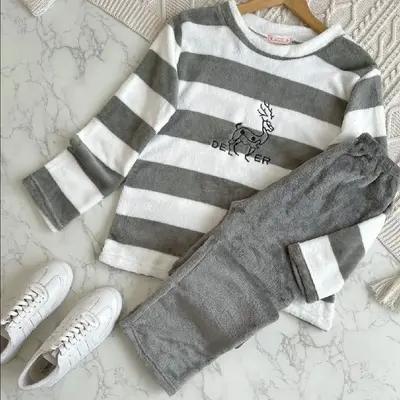 ست بلوز و شلوار حوله ای-98623