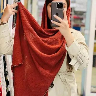 شال پاییزه شیک دور ملیله دوزی