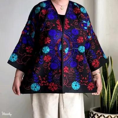 مانتو کتی زنانه لنین مدل سوزندوزی هندی
