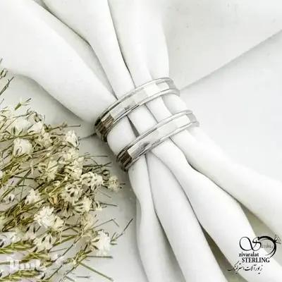 حلقه ست بدون نگین نقره ایتالیا کد 20999
