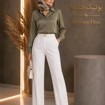 شومیز سبز مجلسی ساتن جولیا-160328