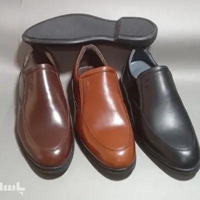 کفش مردانه کد116 چرم گاوی درجه یک زیره کائوچو ارتجاعی