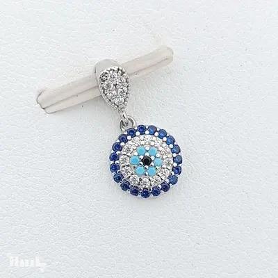 گردنبند مینیمال چشم نقره گرد و سبک عیار 925 کد 406716