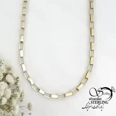 زنجیر استیل مربعی(دیپلمات) مردانه 60 سانتی کد 22278