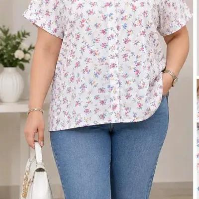 شومیز نخی خارجی سایز 2xl