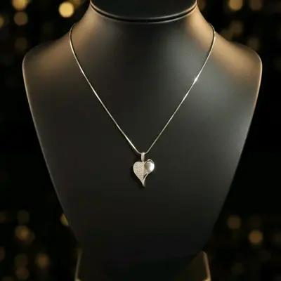 گردنبند نقره قلبی