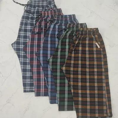 شلوارک چهارخونه 01 نخ پنبه بدون آبرفت سایز 2XL 3XL 4XL 5XL