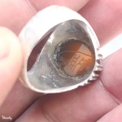 انگشتر نقره جزع شرف الشمس کهنه