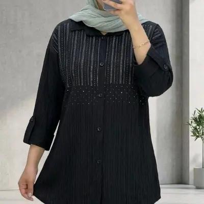 شومیز مشکی نگینی