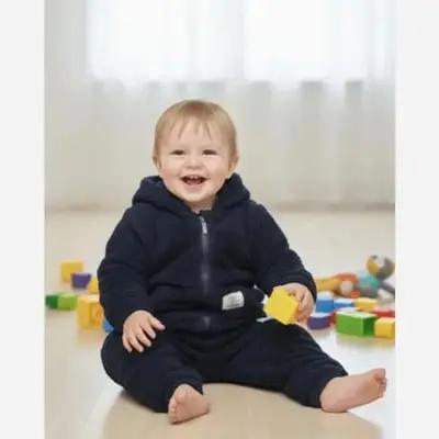 سویشرت شلوار تدی وارداتی سرمه ای بچگانه
