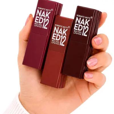 رژ لب جامد رمانتیک مدل Naked 2 | مات مخملی | ماندگاری بالا | بافت سبک