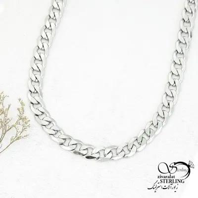 گردنبند استیل کارتیر سفید مردانه کد 14807-142058