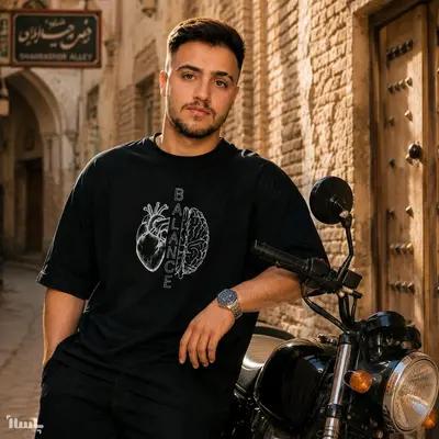 تیشرت باکسی مردانه رنگ مشکی (سوپرباکسی)