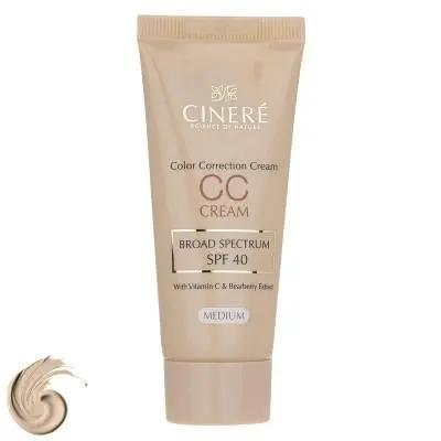 کرم پودر CC سینره مدل Medium حجم 40 میلی لیتر Cinere CC Cream (Medium Shade) – 40 ml