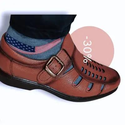 کفش تابستانی مردانه چرم طبیعی-118255