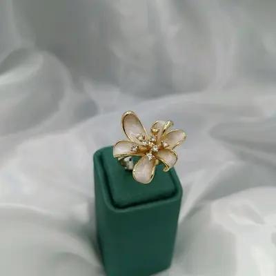 انگشتر زنانه جنس استیل مدل گل