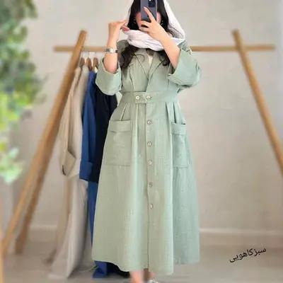مانتو تابستانه مدل دکمه چوبی