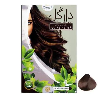 رنگ موی گیاهی دارگل قهوه‌ای تیره وزن 120 گرم