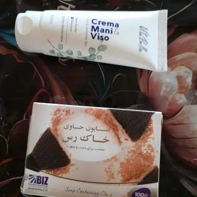 صابون خاک رس همراه کرم مکمل