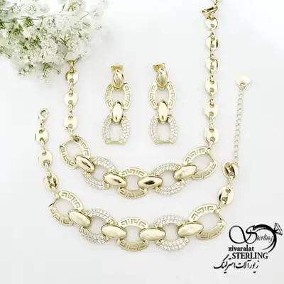 سرویس مجلسی نگین دار طرح طلا کد 22161