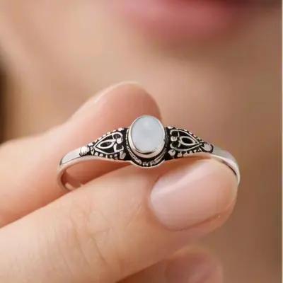انگشتر سیاه قلم شیک نقره 925 وارداتی