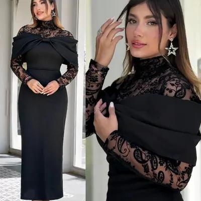پیراهن مهمانی زنانه کرپ مدل پیراهن بسیار زیبا خاص مجلسی مدل شکوفه 96707