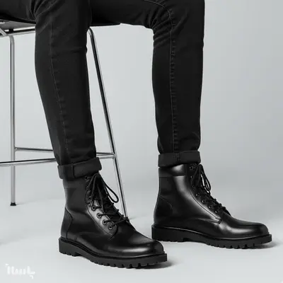 نیم بوت مردانه مدل Bershka