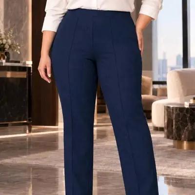 شلوار راسته جلو خط دار قواره داراز سایز40تا72 با رنگبندی عالی کد 10290-159371