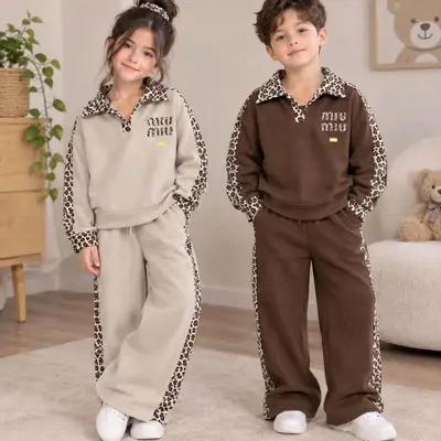 ست دختر وپسر پلوشرت و شلوار تا سایز 70
