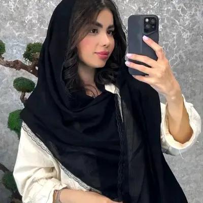 شال مشکی درختی دور گیپور