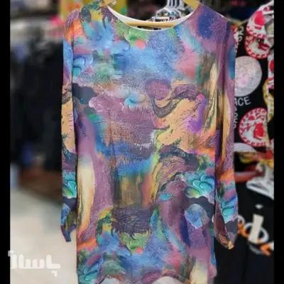 تونیک حریر آستردار زنانه. سایز بندی موجودL-2xl.