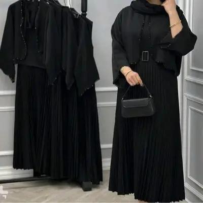 کت سارافون زنانه کرپ مازراتی مدل کت سارافون زنانه پلیسه