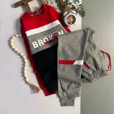 ست بلوز و شلوار پسرونهBROKEN-137157