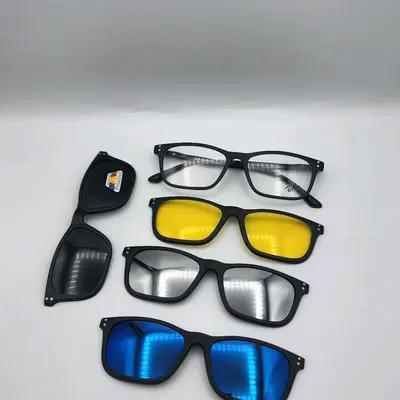 عینک طبی مگنتی با 4 کاور افتابی کد 2286 برند رای بن