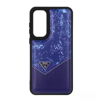 قاب سیلیکونی طرح چرم دوختی Samsung Galaxy A55 ( سرمه ای )