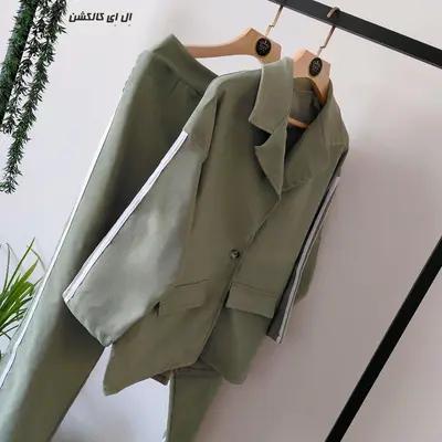 مانتو کتی زنانه بنگال مدل ست اسپرت کت + شلوار زنانه مدل دو خطی