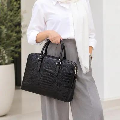 کیف اداری زنانه چرم طبیعی