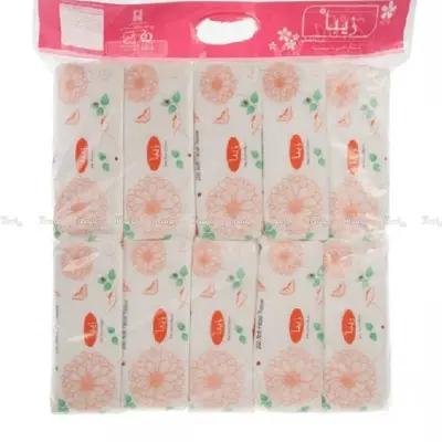 دستمال کاغذی 100 برگ زیبا مدل Z1 بسته 10 عددی-20975