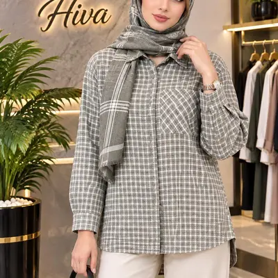 شومیز چهارخونه شیک وارداتی گرم بالا