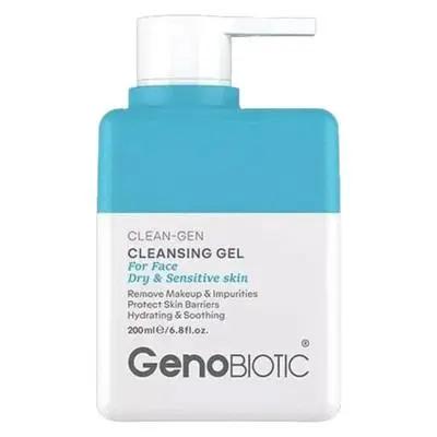 ژل شستشوی صورت ژنوبایوتیک مدل نیلوفر آبی مناسب پوست های خشک و حساس حجم 200 میلی لیتر Genobiotic Blue Lotus Facial Cleansing Gel for Dry and Sensitive Skin – 200 ml