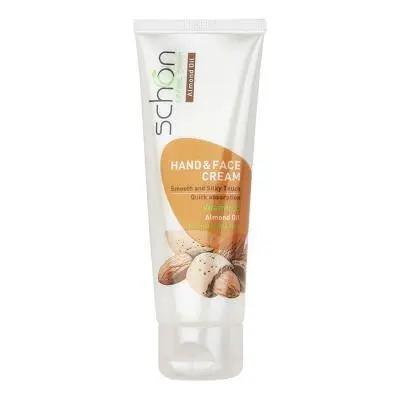 کرم مرطوب‌کننده دست و صورت شون مدل عصاره بادام حجم 75 میلی‌لیتر Schon Almond Extract Hand and Face Strengthening Cream (75 ml)
