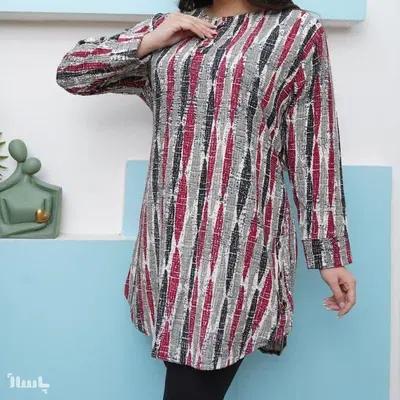 مانتو اسپرت زنانه Zimode مدل سرخابی طوسی