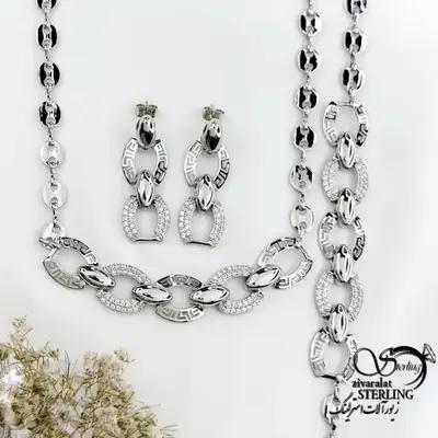 سرویس طرح طلا مدل ورساچ سفید کد 22162
