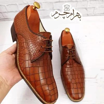 کفش مردانه زیره چرم طبیعی گاومیش مدل آریزونا تک سایز