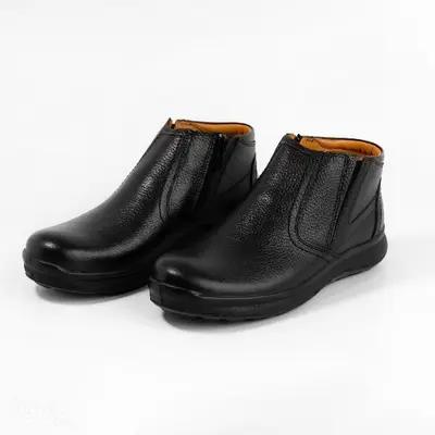 نیم بوت تمام چرم اصل گاوی مردانه-127576