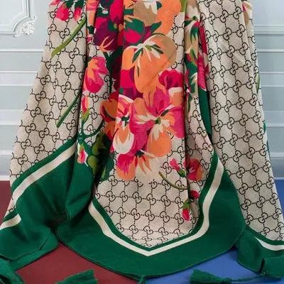 روسری نخی مجلسی برند گوچی طرحدار