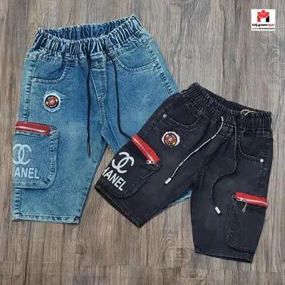 شلوارک لی بچگانه سایز 75-95 6جیب